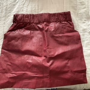 Red Leather Skirt